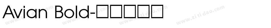 Avian Bold字体转换